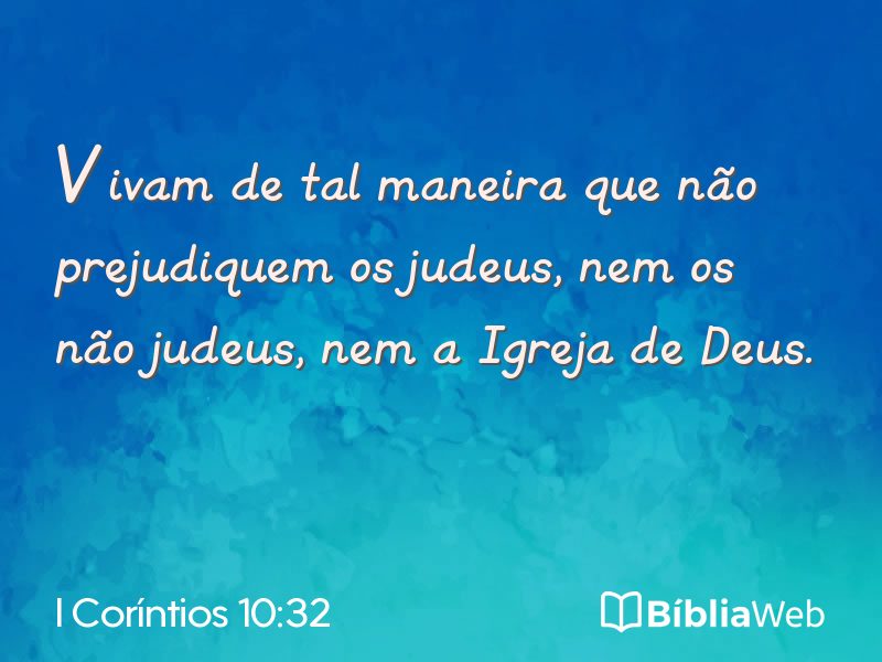 I Coríntios 10:32 em imagem para compartilhar