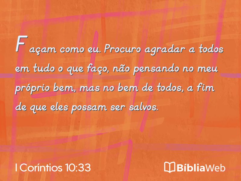 I Coríntios 10:33 em imagem para compartilhar