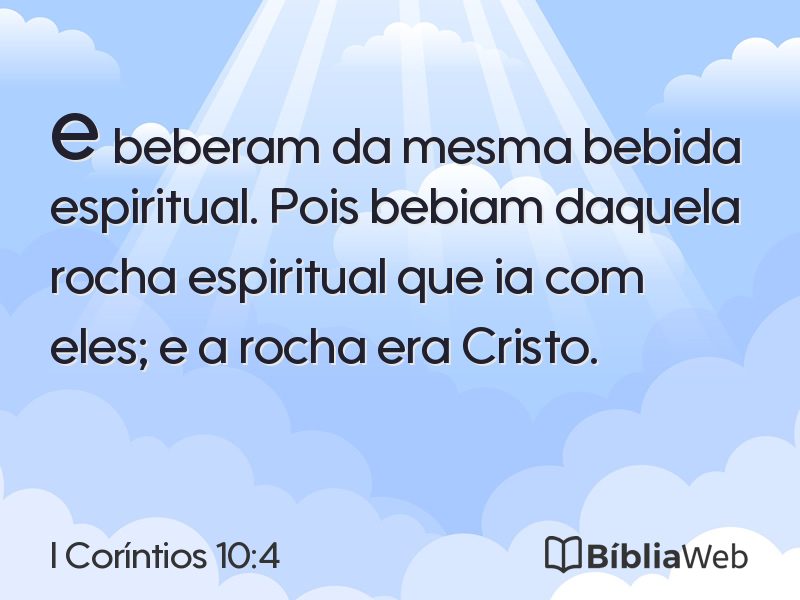 I Coríntios 10:4 em imagem para compartilhar