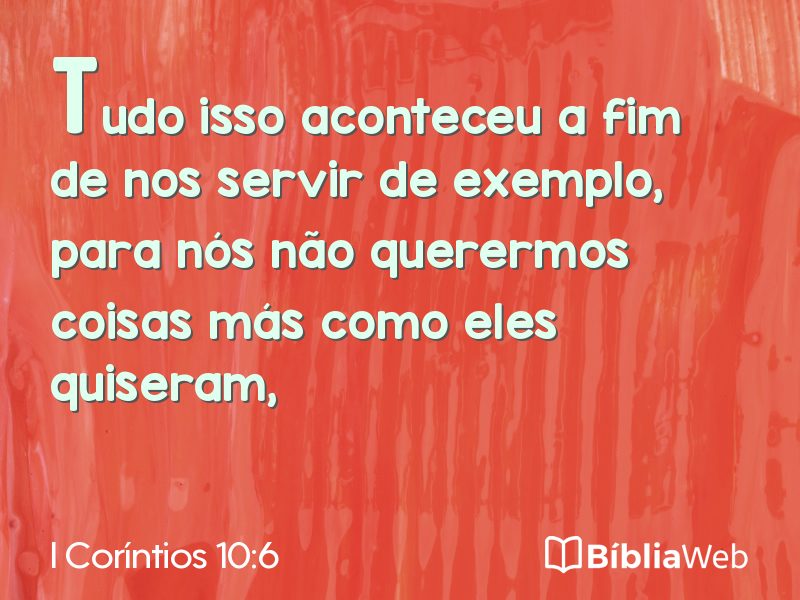 I Coríntios 10:6 em imagem para compartilhar