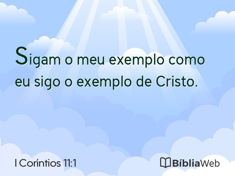 I Coríntios 11:1 em imagem para compartilhar
