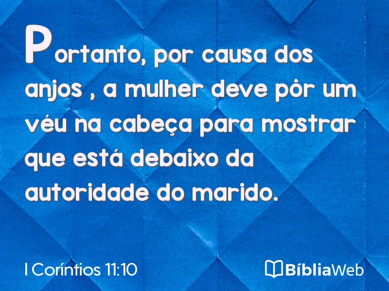 I Coríntios 11:10 em imagem para compartilhar
