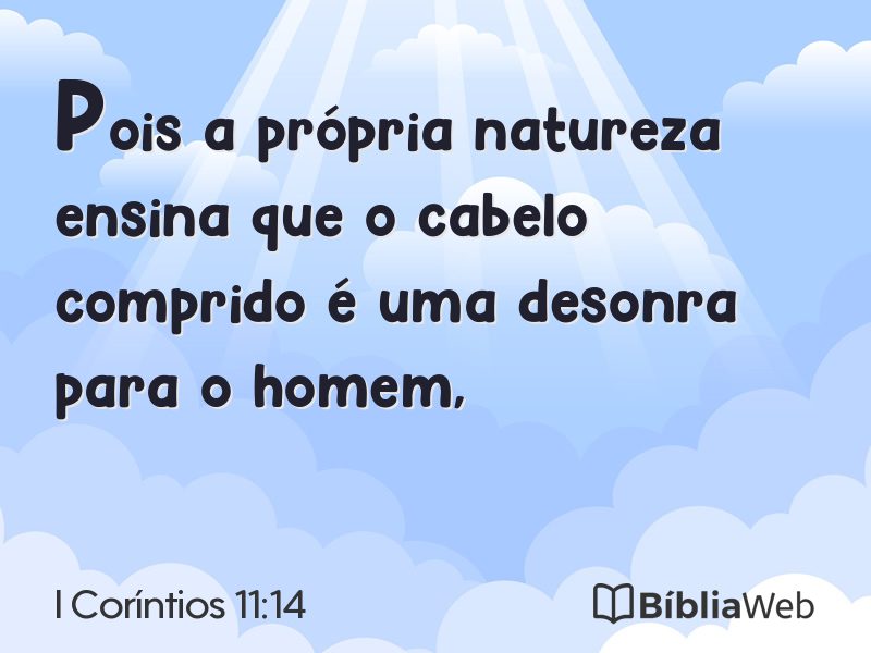 I Coríntios 11:14 em imagem para compartilhar