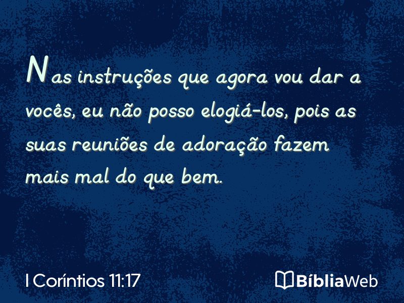 I Coríntios 11:17 em imagem para compartilhar