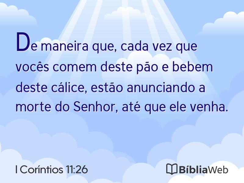 I Coríntios 11:26 em imagem para compartilhar