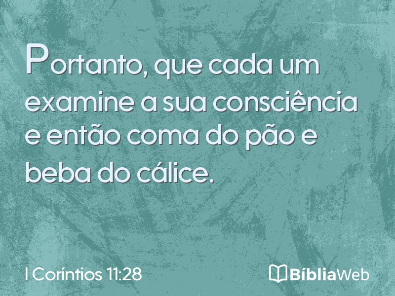 I Coríntios 11:28 em imagem para compartilhar
