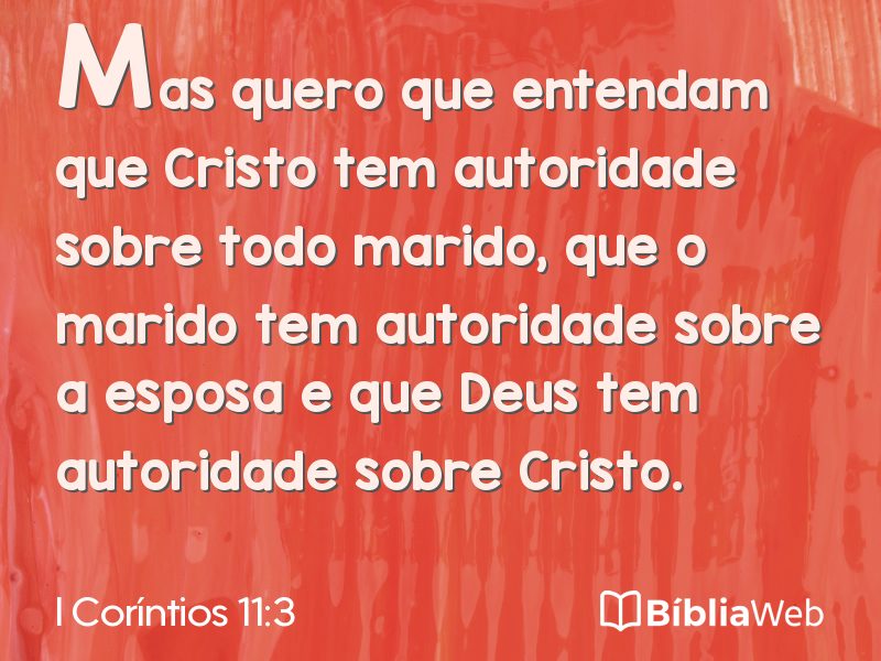 I Coríntios 11:3 em imagem para compartilhar