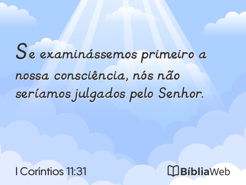 I Coríntios 11:31 em imagem para compartilhar