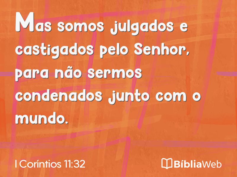 I Coríntios 11:32 em imagem para compartilhar