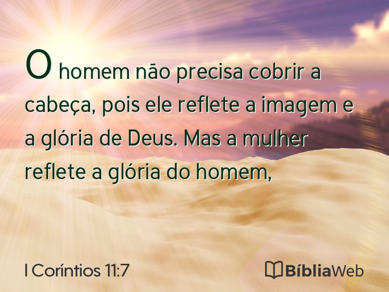 I Coríntios 11:7 em imagem para compartilhar