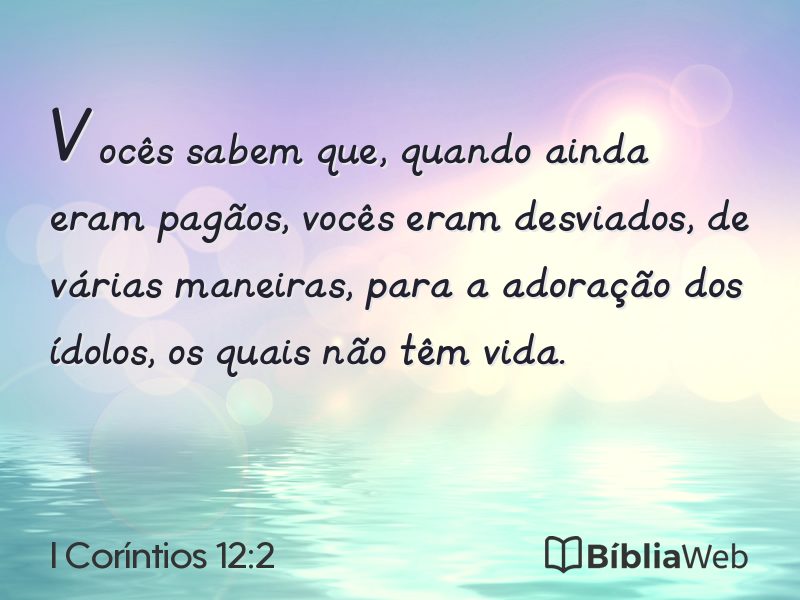 I Coríntios 12:2 em imagem para compartilhar