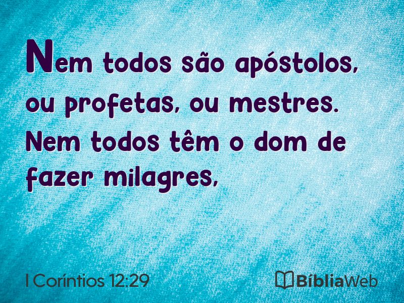 I Coríntios 12:29 em imagem para compartilhar