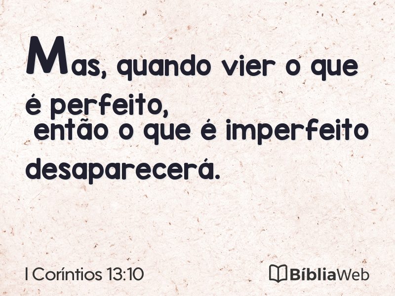 I Coríntios 13:10 em imagem para compartilhar