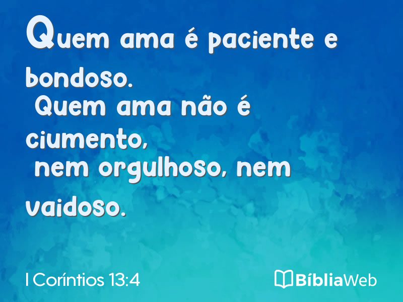 I Coríntios 13:4 em imagem para compartilhar