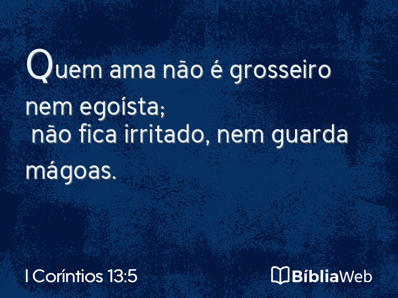 I Coríntios 13:5 em imagem para compartilhar