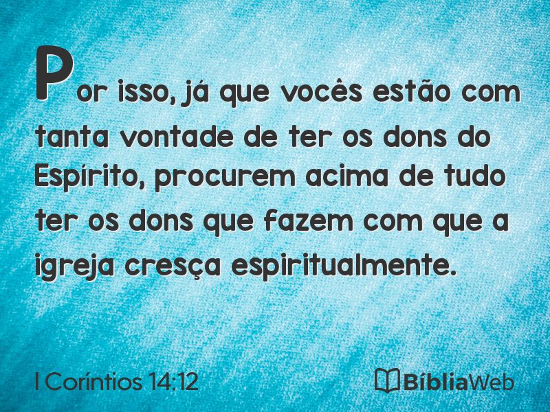 I Coríntios 14:12 em imagem para compartilhar