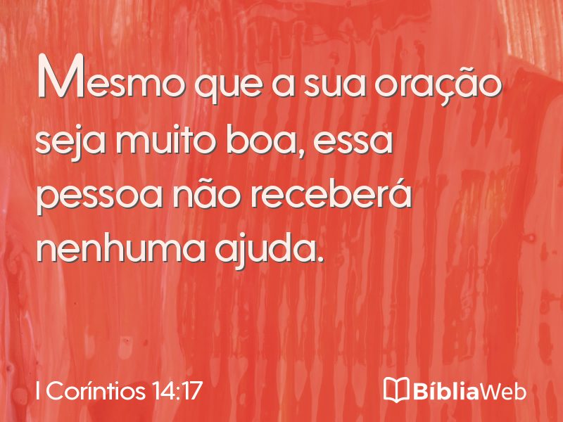 I Coríntios 14:17 em imagem para compartilhar
