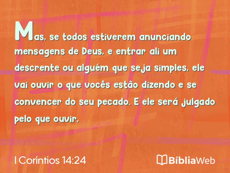 I Coríntios 14:24 em imagem para compartilhar