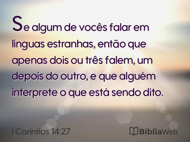I Coríntios 14:27 em imagem para compartilhar