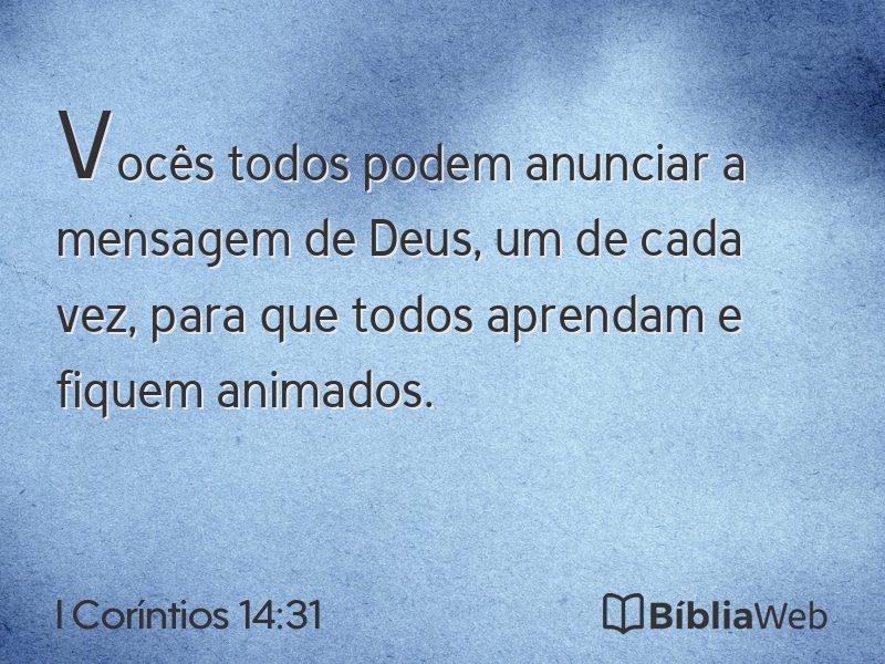 I Coríntios 14:31 em imagem para compartilhar