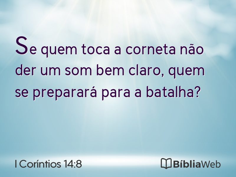 I Coríntios 14:8 em imagem para compartilhar