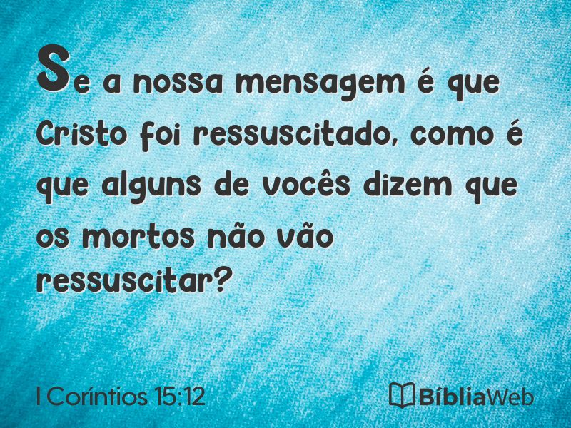 I Coríntios 15:12 em imagem para compartilhar