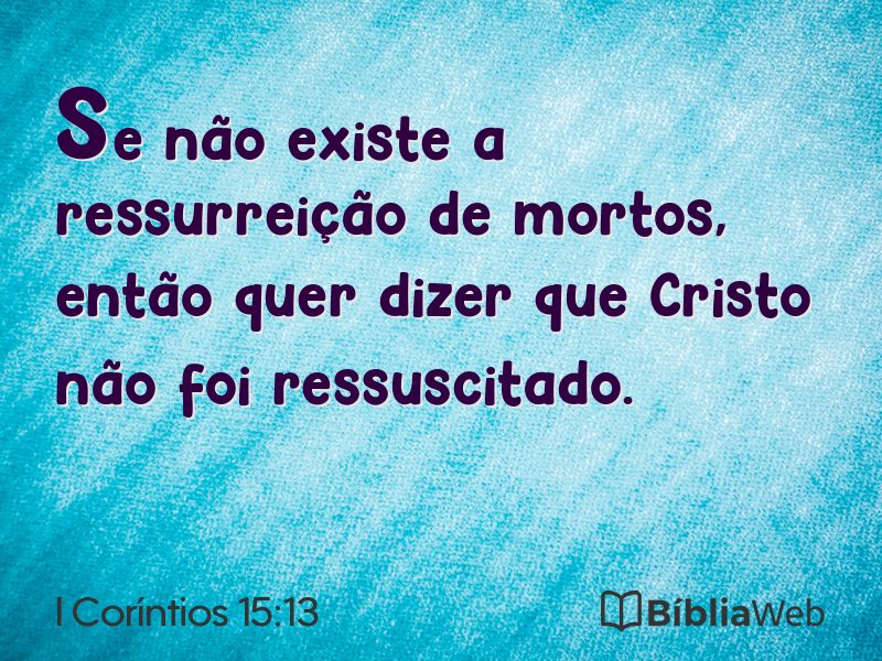 I Coríntios 15:13 em imagem para compartilhar