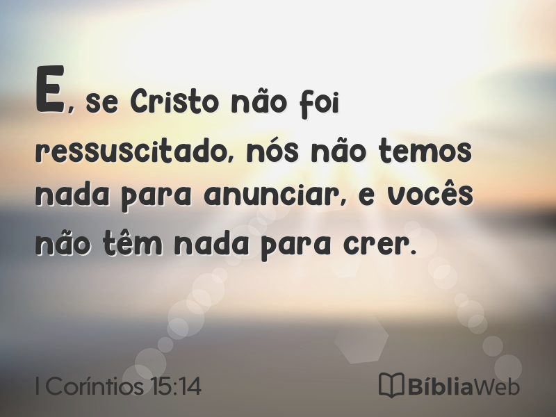 I Coríntios 15:14 em imagem para compartilhar
