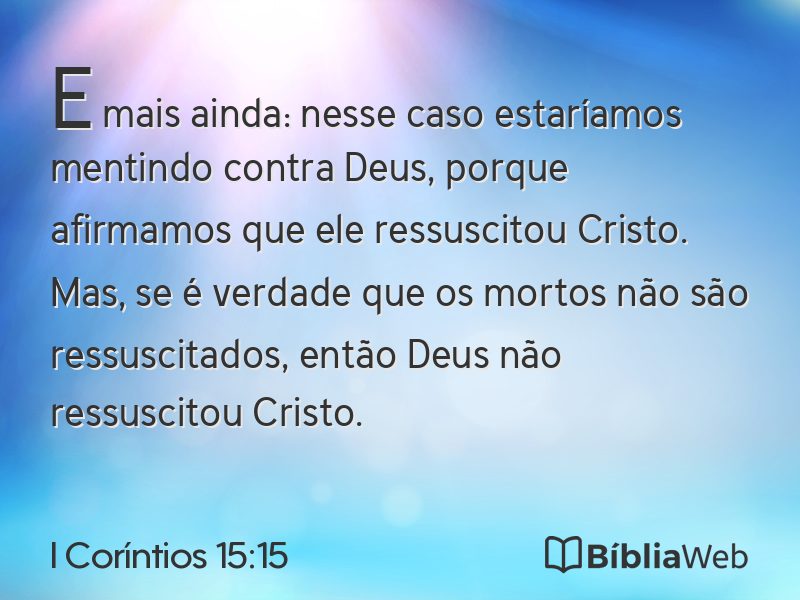 I Coríntios 15:15 em imagem para compartilhar