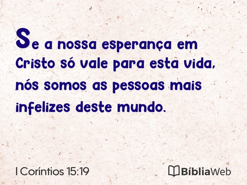 I Coríntios 15:19 em imagem para compartilhar