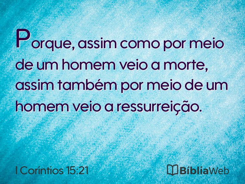 I Coríntios 15:21 em imagem para compartilhar