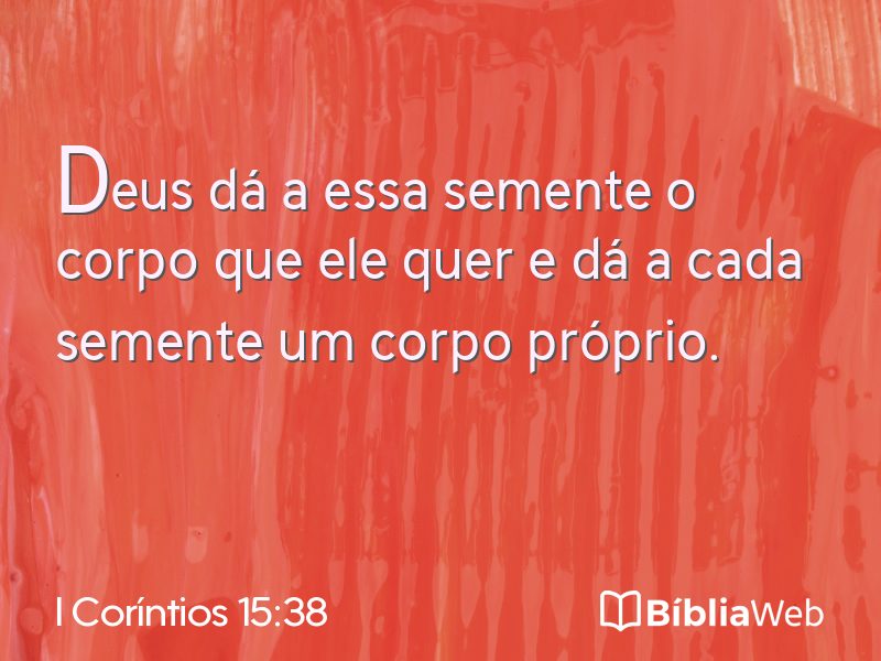 I Coríntios 15:38 em imagem para compartilhar