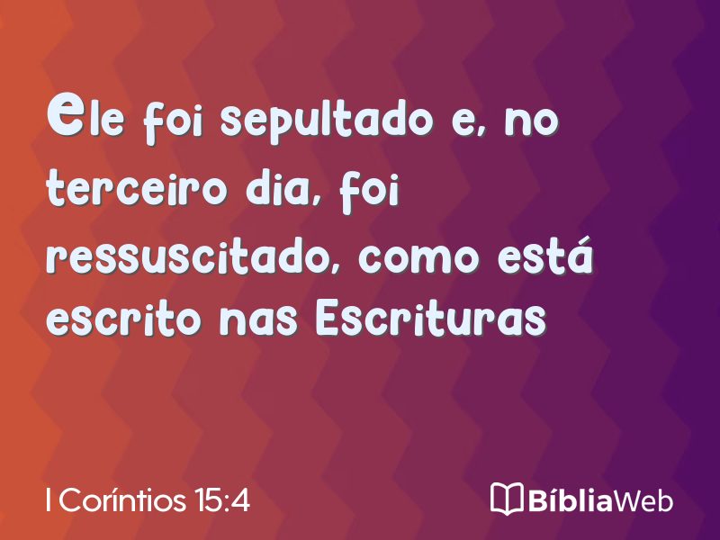 I Coríntios 15:4 em imagem para compartilhar