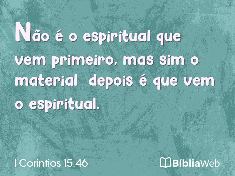 I Coríntios 15:46 em imagem para compartilhar