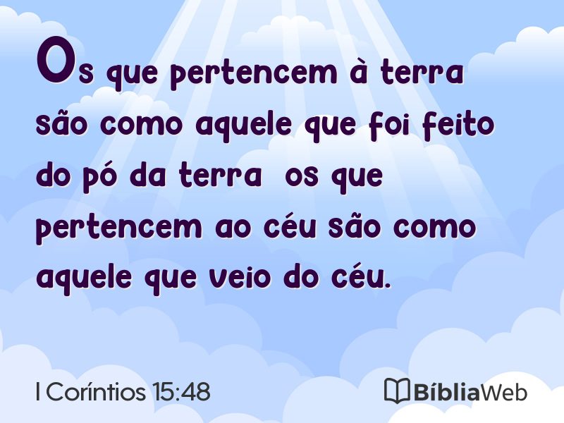 I Coríntios 15:48 em imagem para compartilhar