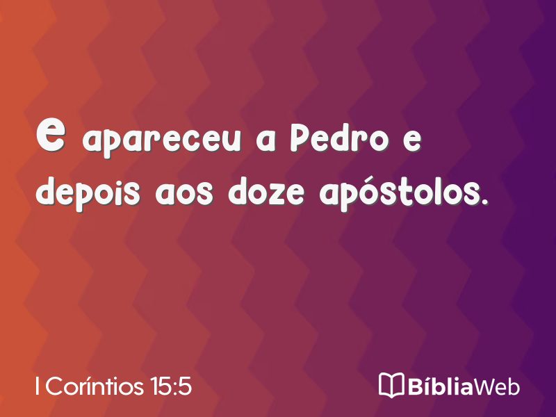 I Coríntios 15:5 em imagem para compartilhar