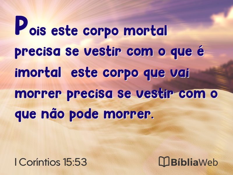 I Coríntios 15:53 em imagem para compartilhar