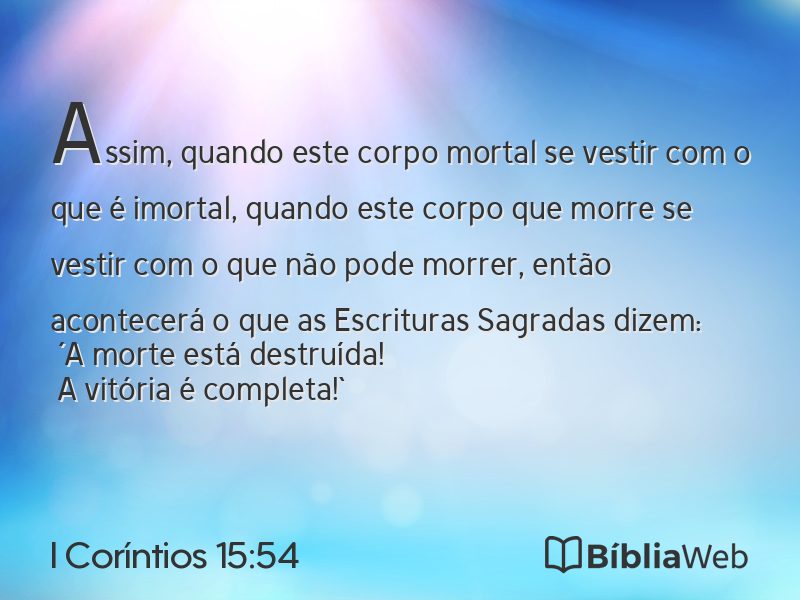 I Coríntios 15:54 em imagem para compartilhar