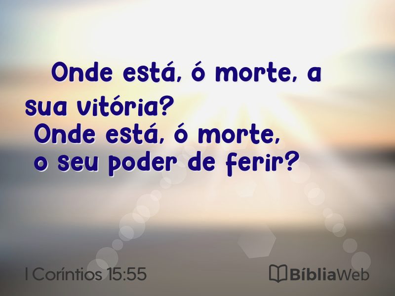 I Coríntios 15:55 em imagem para compartilhar