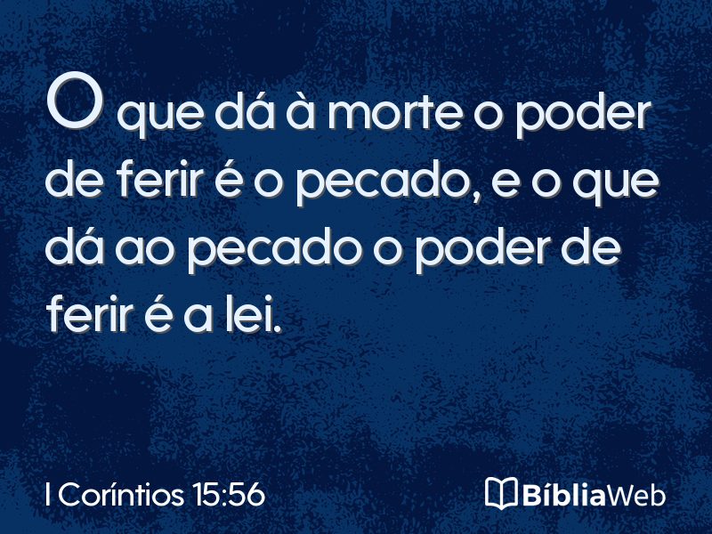 I Coríntios 15:56 em imagem para compartilhar