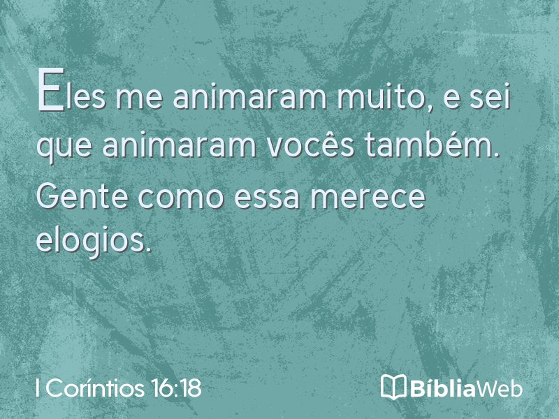 I Coríntios 16:18 em imagem para compartilhar