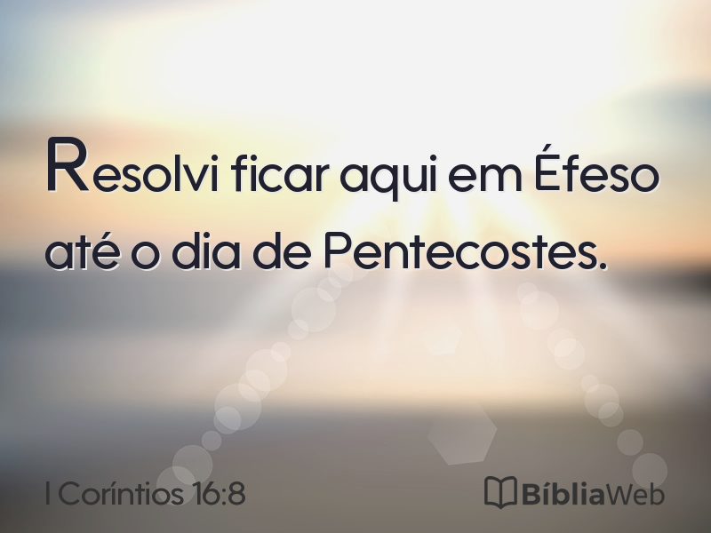 I Coríntios 16:8 em imagem para compartilhar