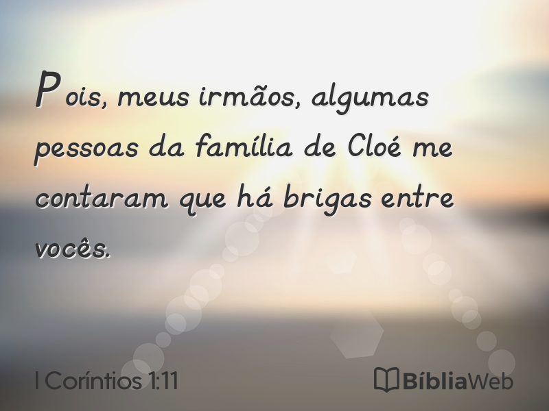 I Coríntios 1:11 em imagem para compartilhar