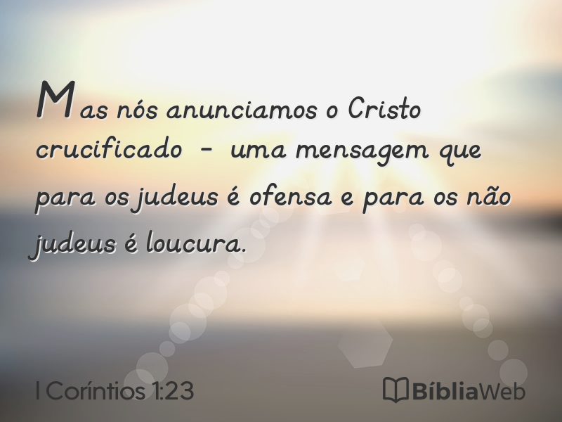 I Coríntios 1:23 em imagem para compartilhar