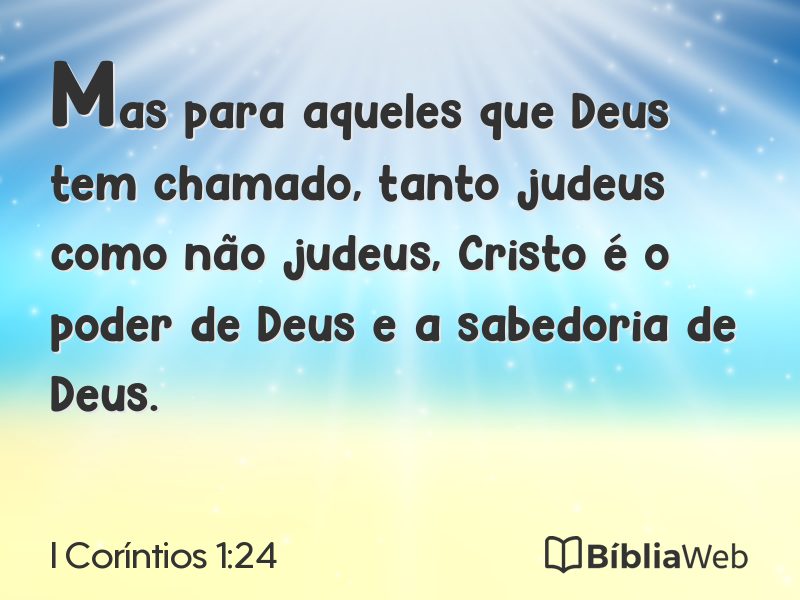 I Coríntios 1:24 em imagem para compartilhar