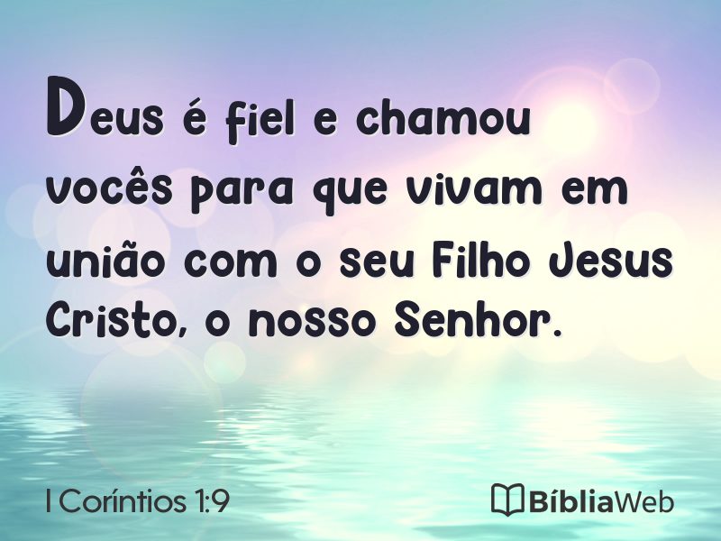 I Coríntios 1:9 em imagem para compartilhar