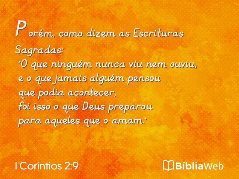 I Coríntios 2:9 em imagem para compartilhar
