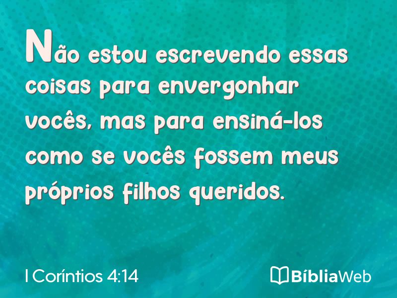 I Coríntios 4:14 em imagem para compartilhar