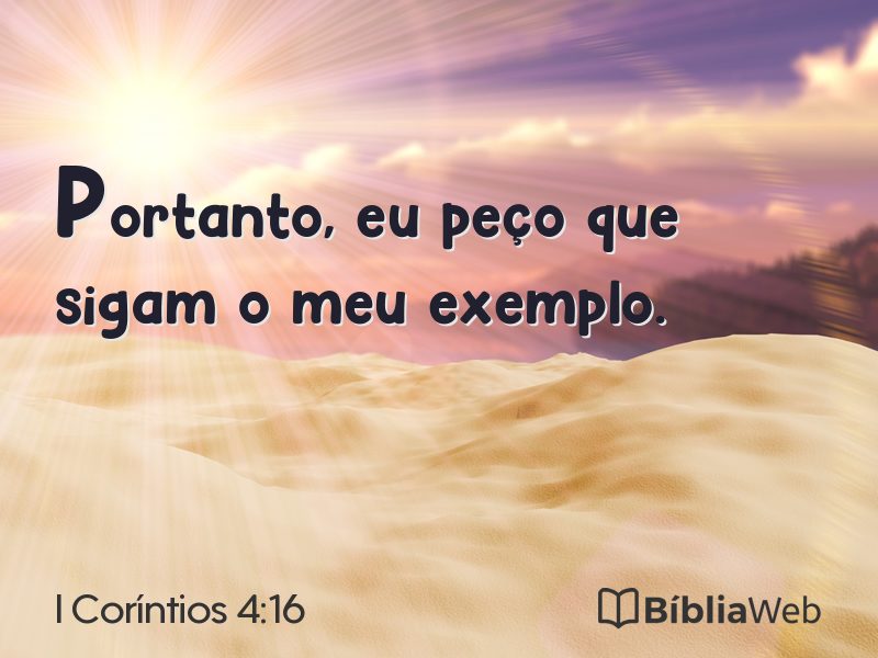 I Coríntios 4:16 em imagem para compartilhar