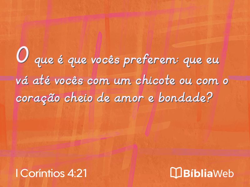 I Coríntios 4:21 em imagem para compartilhar